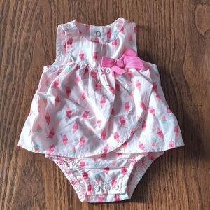 Carter's Pink Ice Cream Print Diaper Cover Set